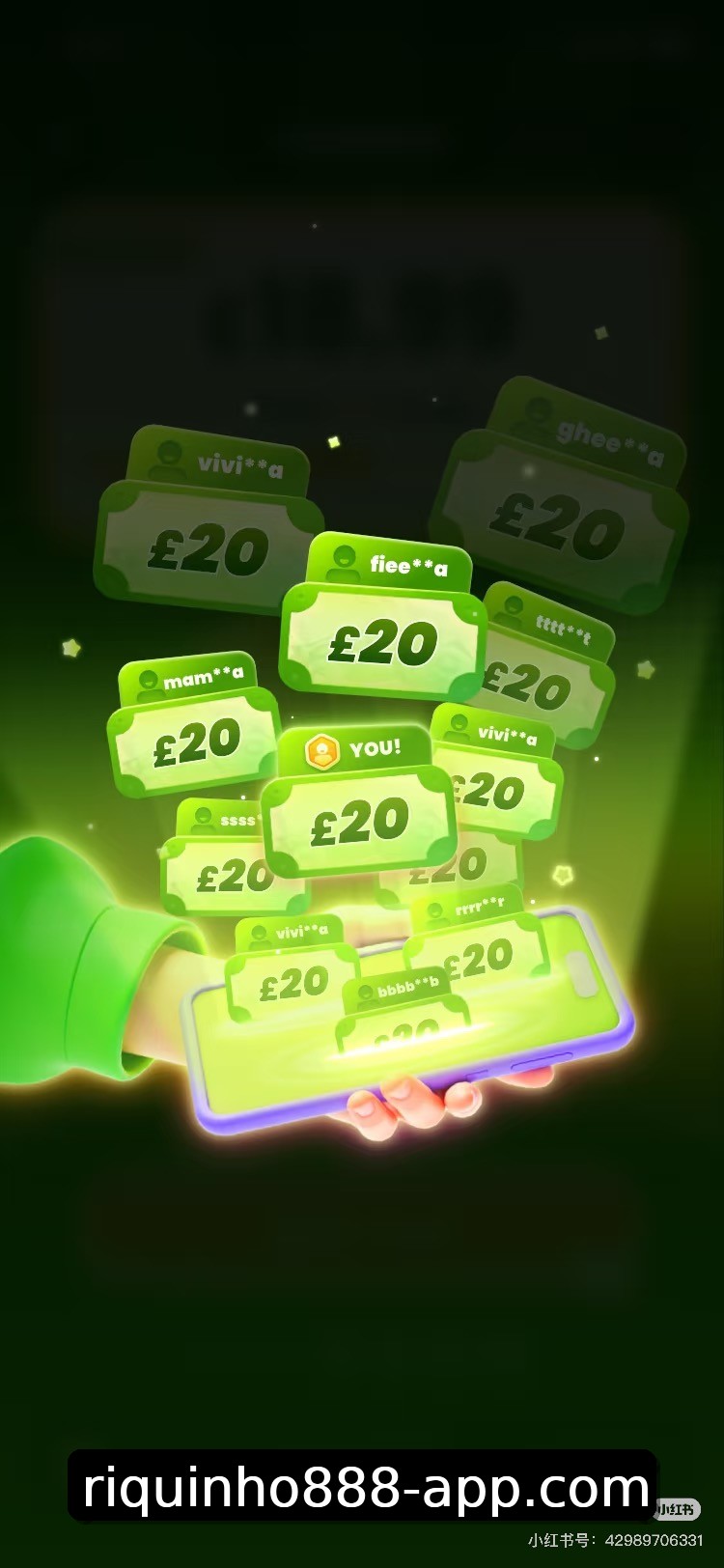 Interface do App riquinho888